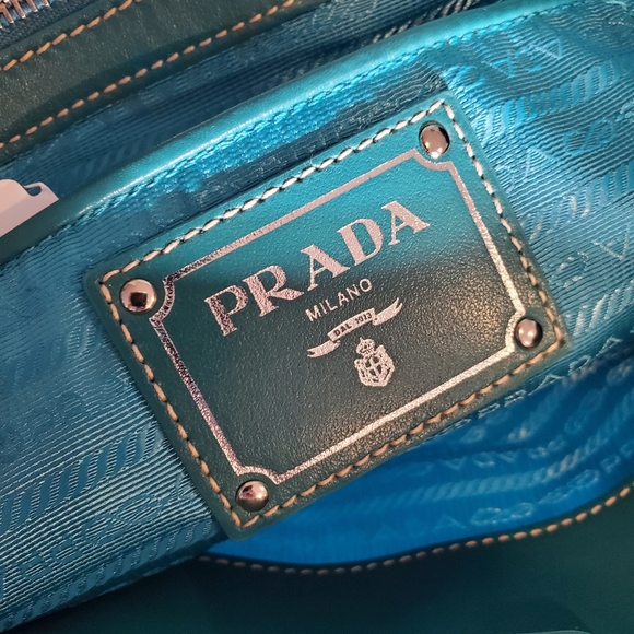 Brand new Prada Turquoise nylon leather purse - Picture 8 of 15